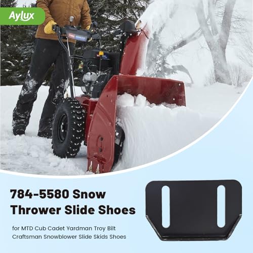 Aylux 1 Pair 784-5580 Snow Thrower Slide Shoes with Mounting Hardware