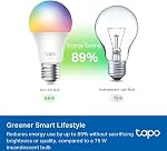 Tapo L535E E27 Smart Bulb, Alexa Bulb, Certified by Subject, Multicolor, 8.6W (75W), Auto Scheduling and Timer, Away Mode, Dimmable, Power Monitoring