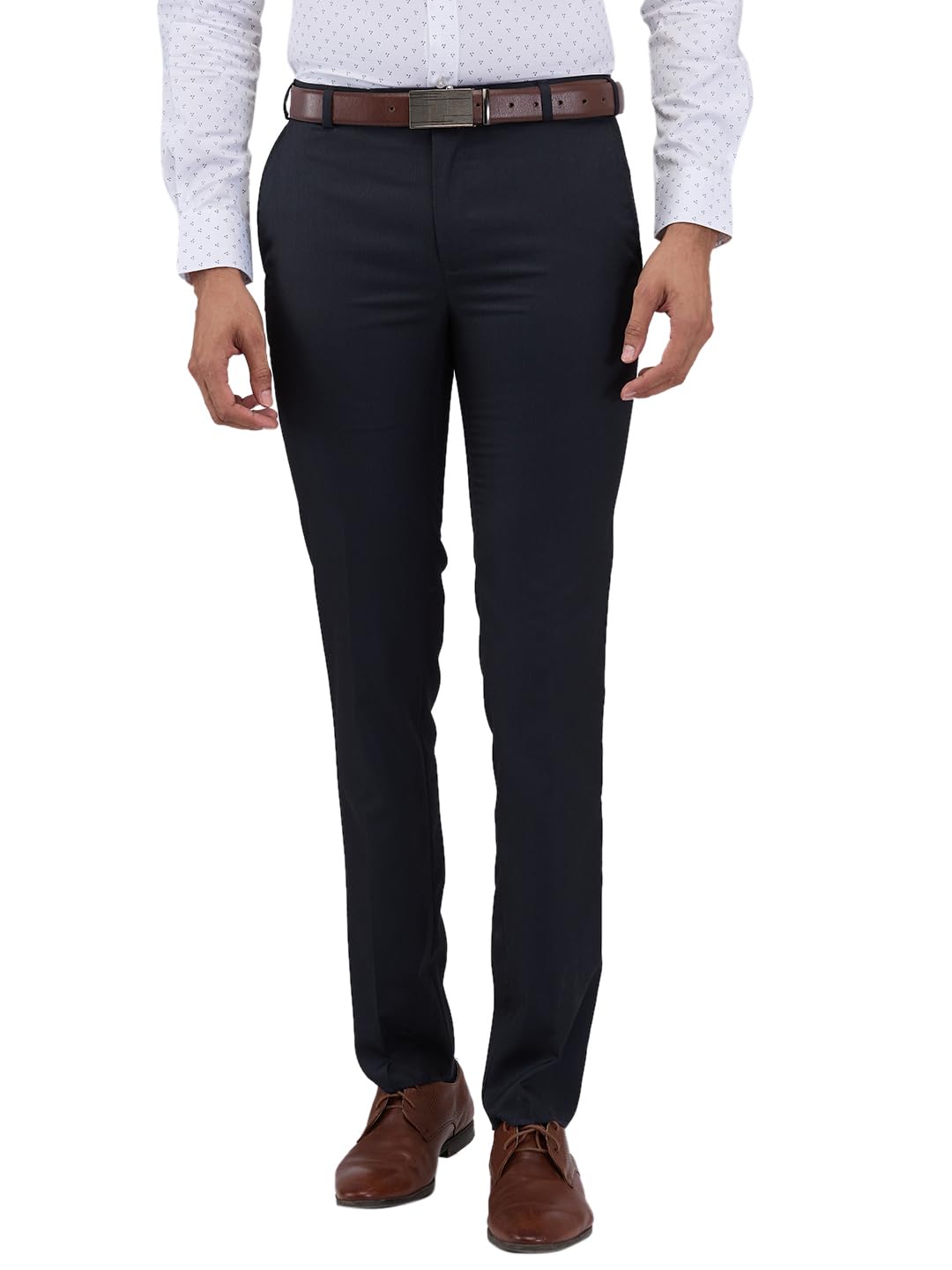 raymond Men Slim Fit Solid Pattern Poly Viscose Blend Flat Front Formal Trouser-picture-20