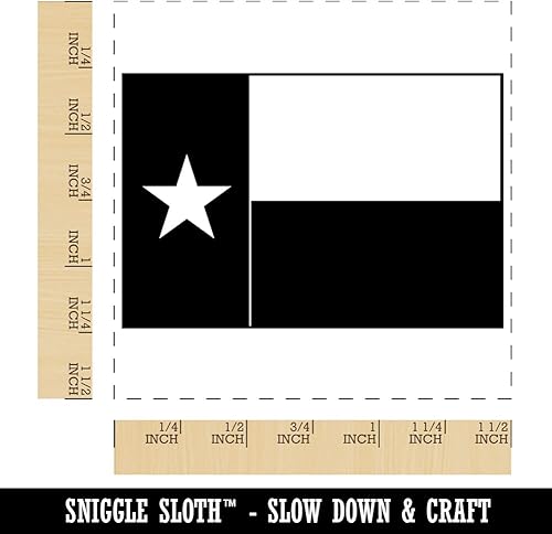 Miniatura 2 de Sello de tinta autoentintado de la bandera del estado de Texas, 1-12 pulgadas, grande, tinta negra