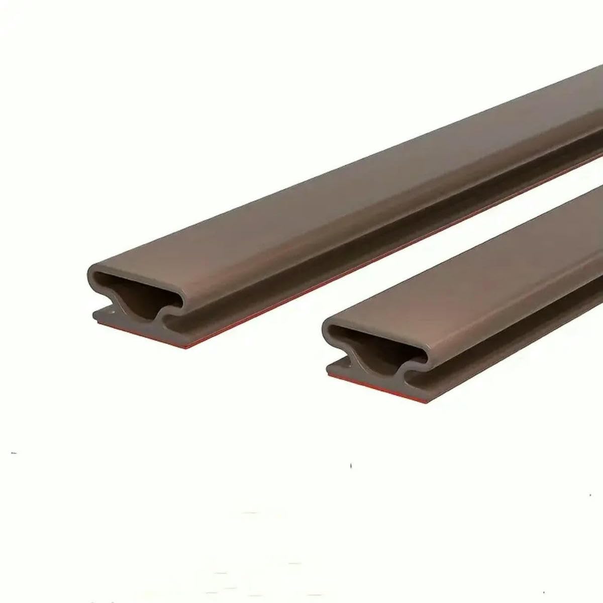 1pc Weather Stripping Door Seal, Window and Door Door Seal Strip, Soundproofing Self-Adhesive Backing D-Shape Door Weather Strip-Brown 6m