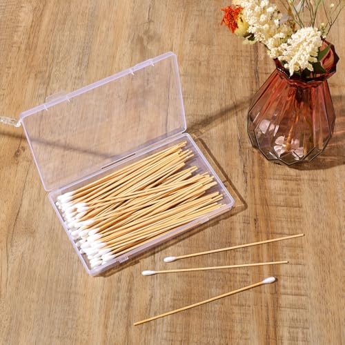 Image of Lemecima 6 Pack Rectangular Clear Plastic Storage Containers Box with Hinged Lid for Beads and Other Small Craft Items (6.9 x 4.2 x 1 inch)