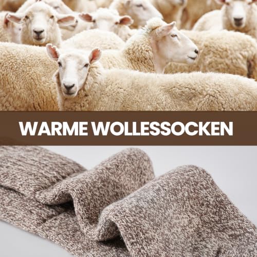 Niorasen Thermosocken Damen, 3 Paar Dicke Wollsocken und Kuschelsocken – Bild 6