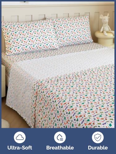 Image of Kids Full Size Bug Bed Sheets - 4 Piece Kids Bug Sheet Set - Garden Insect Bedding - Ultra-Soft, Cute & Cozy - Breathable & Machine Washable - Butterfly Buggy Bed Set for Boys, Girls, Teens & Toddlers