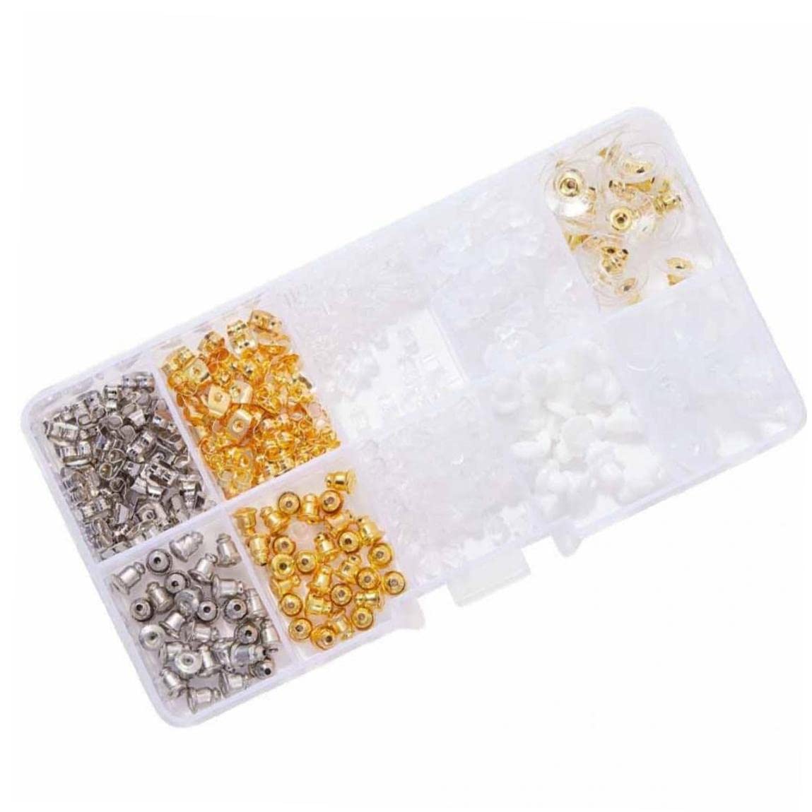 Pinicecore 530Pcs Earring Backs Rubber Plastic Shape Earring Accessories Backs Keepers Earring