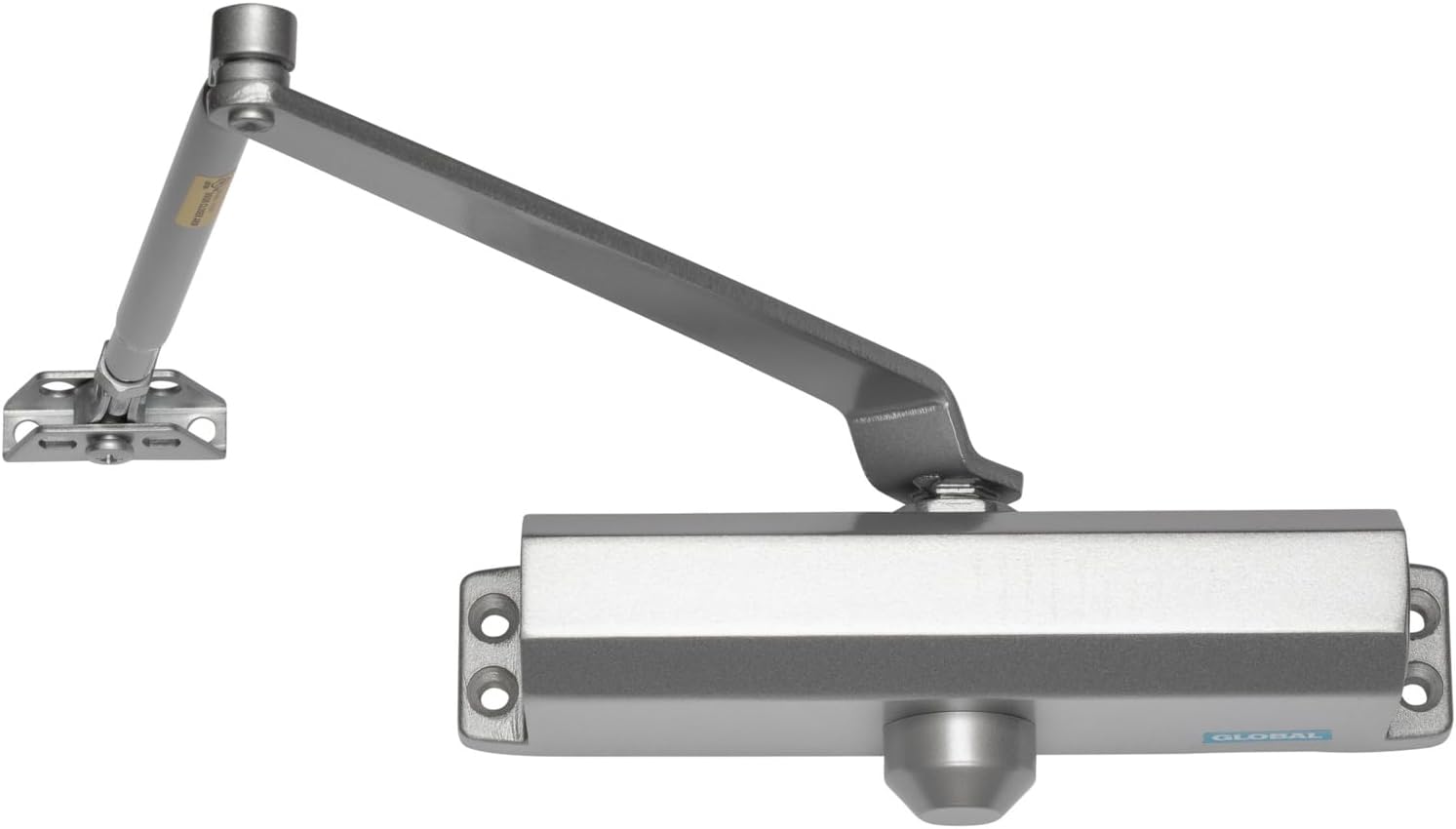 Commercial ADA Door Closer in Aluminum with Adjustable Spring Tension - Sizes 1-4