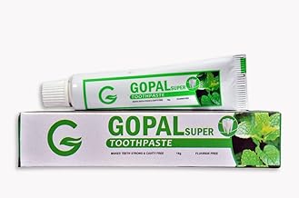 Gopal Super Tooth Paste - Natural Dental Cleanser for Strong Teeth and Cavity Free - Pack of 12 Each 18gm