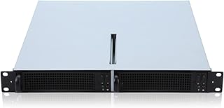 RackChoice 1.1U rackmount Server Chassis Support Dual Mini-itx M/B, 4x3.5 or 8x2.5 Bay, 8x40mm Cooling Fan