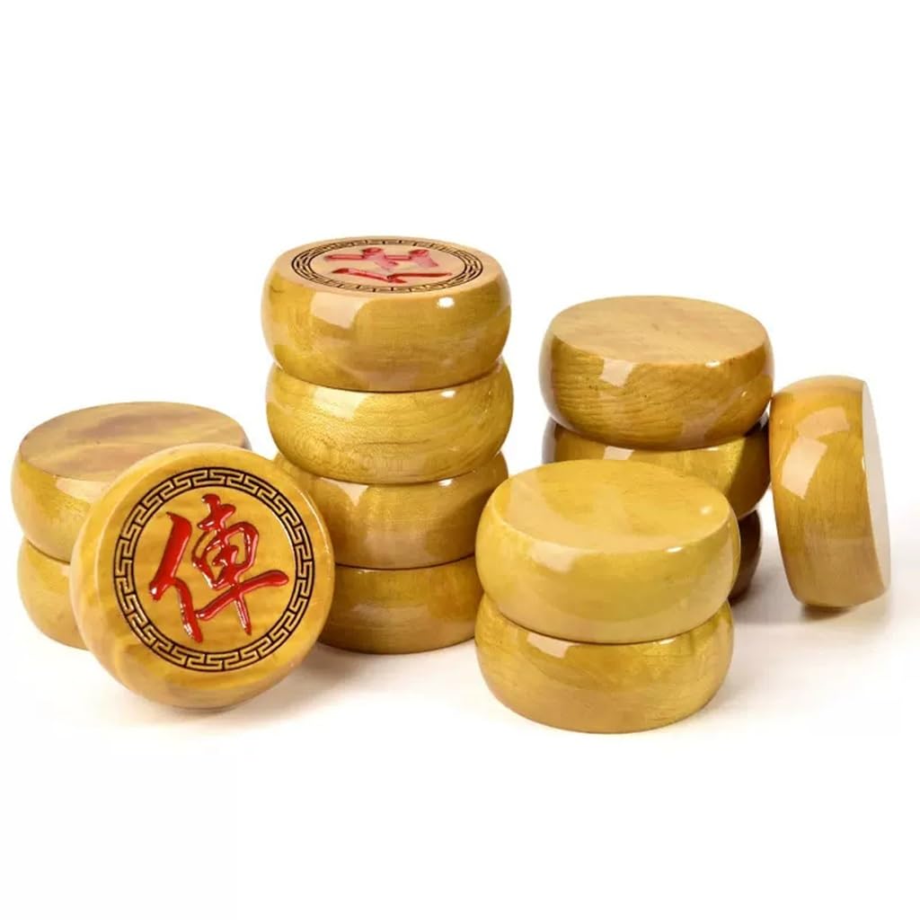 Jeu D'échecs Chinois en Acajou De 1,88 Pouces. Jeu De Société À 2 Joueurs, Jeu De Société Éducatif Classique
