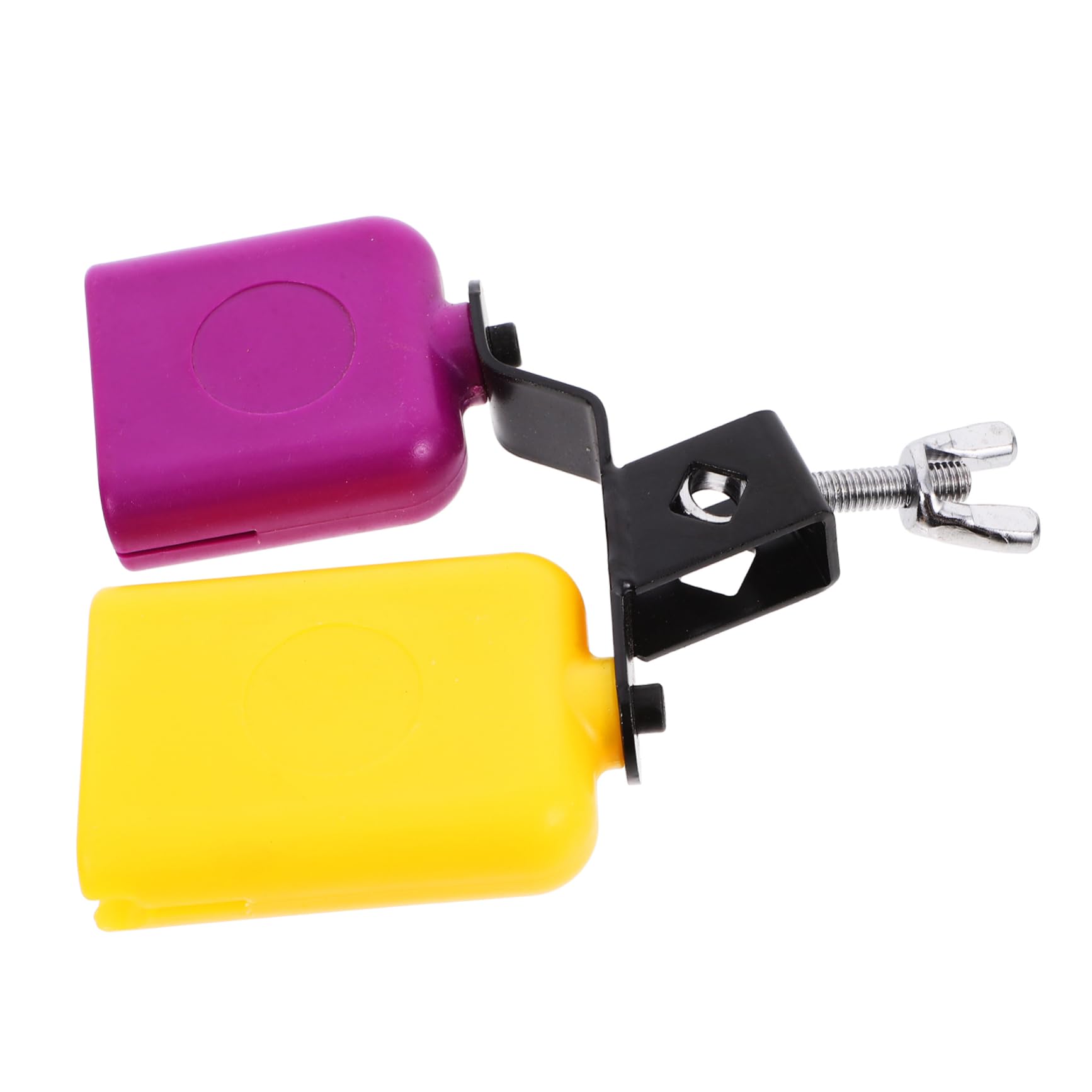 ERINGOGO Drum Set Cowbell Accessory High Low Tone Percussion Block for Drum Kit Easy to Install Durable One Design Present for Music Lovers