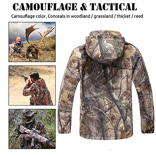 Refire Gear 43229-98852 Men'S Soft Shell Military Tactical Jacket Outdoor Camouflage Hunting Fleece Hooded Coat thumb #2