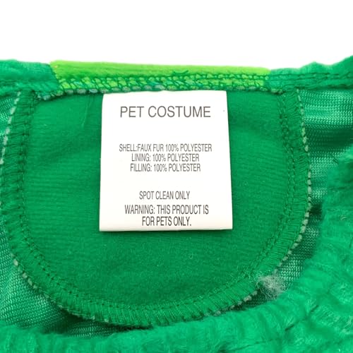 Disfraz de perro T-Rex verde XS miniatura 3