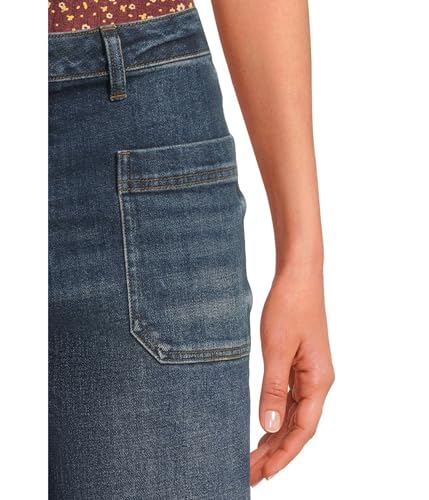 KUT from the Kloth Women's Petite Sienna High Rise Straight Leg-roll Up Patch Pocket4