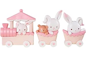 Enthralling Easter Cake Decor: 3pcs Bunny Resin Cake Topper!