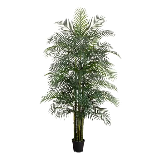 Nearly Natural 9ft Artificial Areca Palm Tree, UV Resistant (Indoor/Outdoor)