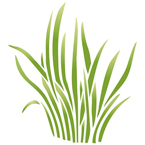 Gras-Schablone - 16,5 x 19 cm (S) - Wiederverwendbare große Schilfrohr-Schablone für Babys und Kinderzimmer Cover