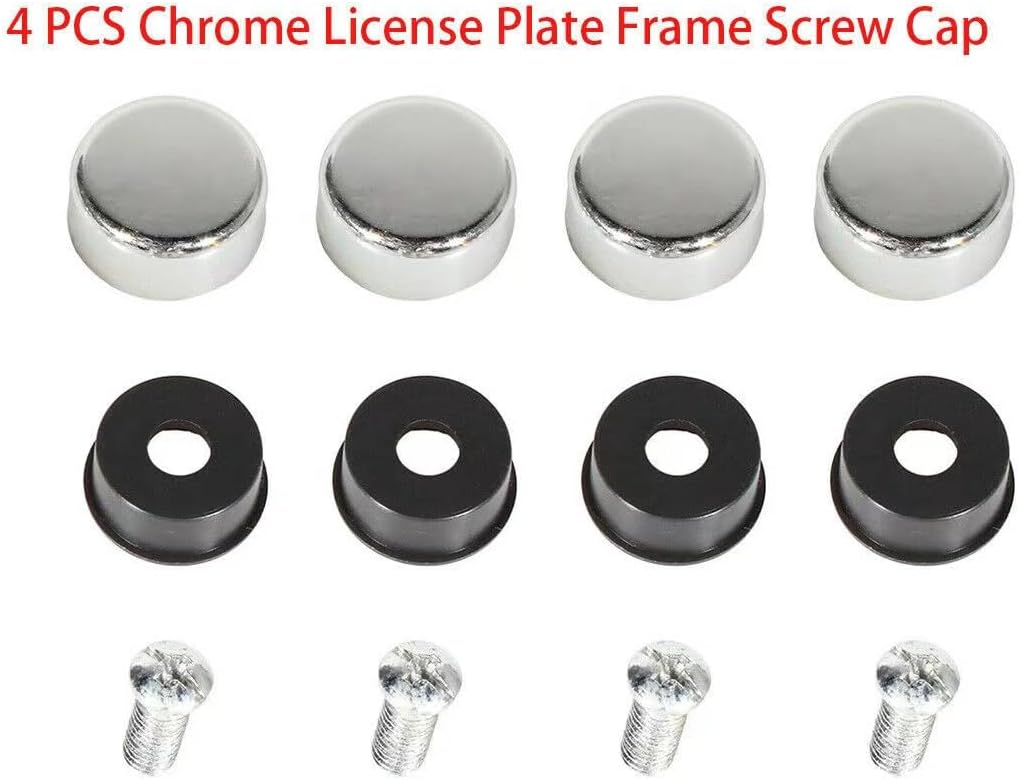 License Plate Frame Cover Holder, Chrome Silver for Tacos Funny Tacoma, Truck Car Accessories 2PCS