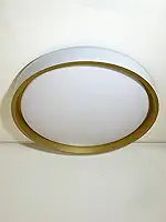 Plafon LED Moderno 40cm (36W) e 50cm (48W) | 3 Cores (3000K-6000K) | Redondo ou Quadrado (40cm Redondo Branco/Dourado)