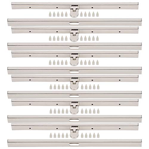 6Pcs Metal Purse Frame Wallet Clasp Iron Lightweight Handmade Purse Wallet Frame Bar For Purse, Wallet, Bag DIY Craft 19cm/ 7.5inch(silver)