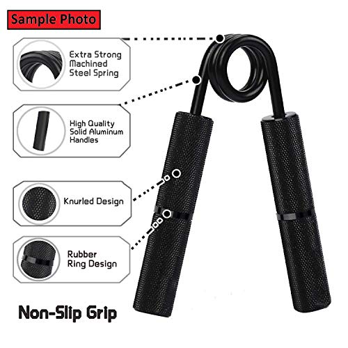 Image of Heavy Duty Hand Gripper, 150 lbs Resistance, Black Metal Spring, Non-Slip Knurled Grip, Forearm Strength Training Hand gripper for home workout