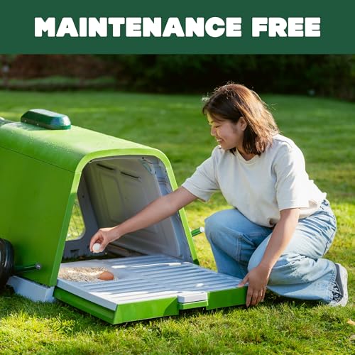 Image of Omlet Eglu Go Chicken Coop | Compact Starter or Croody Coop | Ideal for up to 3 Large Hens or 4 Bantams | Easy to Clean Plastic Chicken House | Climate Controlled for All Weather | Coop only