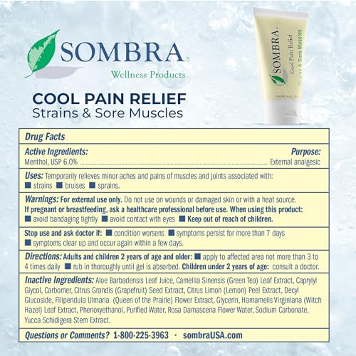 Sombra Cool Pain Relief Gel, 4 Ounce