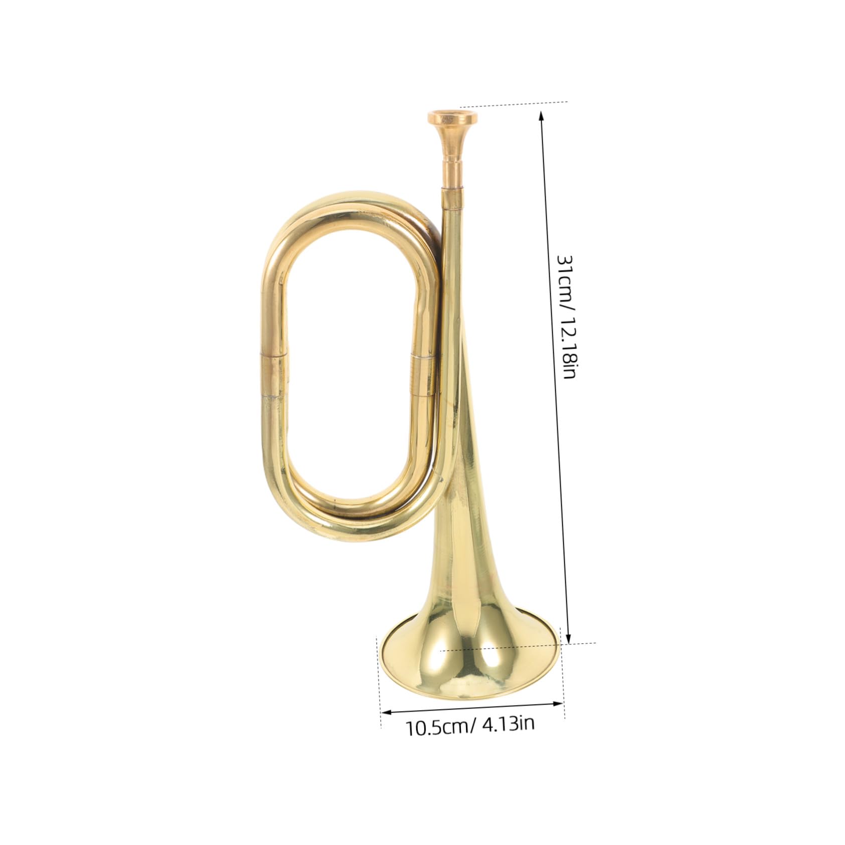 Bugle in Lega di Rame Oro, Strumento a Fiato per Studenti e Professionisti | Lavorazione Curata, Peso Leggero, Facile Portare e Suonare, Finitura Resistente alla Ruggine