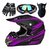 Motocross Helmet DOT Approved ATV MX Motorbike Moped Full Face Off-Road Downhill Crash Motorcycle...