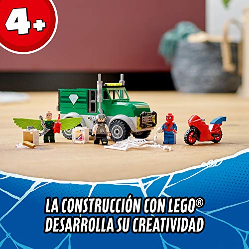 LEGO Super Heroes - Asalto Camionero del Buitre, Set de Construcción para Fans de Marvel, Recomendado a Partir de 4 Años, Incluye un Camión de Juguete y la Moto de Spider-man (76147)
