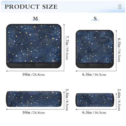 Image of 2 Pack Seatbelt Covers Seat Belt Cover Pad for Adults Boys Girls Car Seat Strap Covers Pads Cushion Universal Shoulder Strap Pad Protector for Backpack Camera Bag 10 x 7.7 Inch Blue Stars