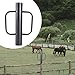 MYCENSE Fence Post Driver with Handles Hand Post Rammer for Farm Fences Maintenance Sturdy Carbon Steel 17.3inch Tall, Black