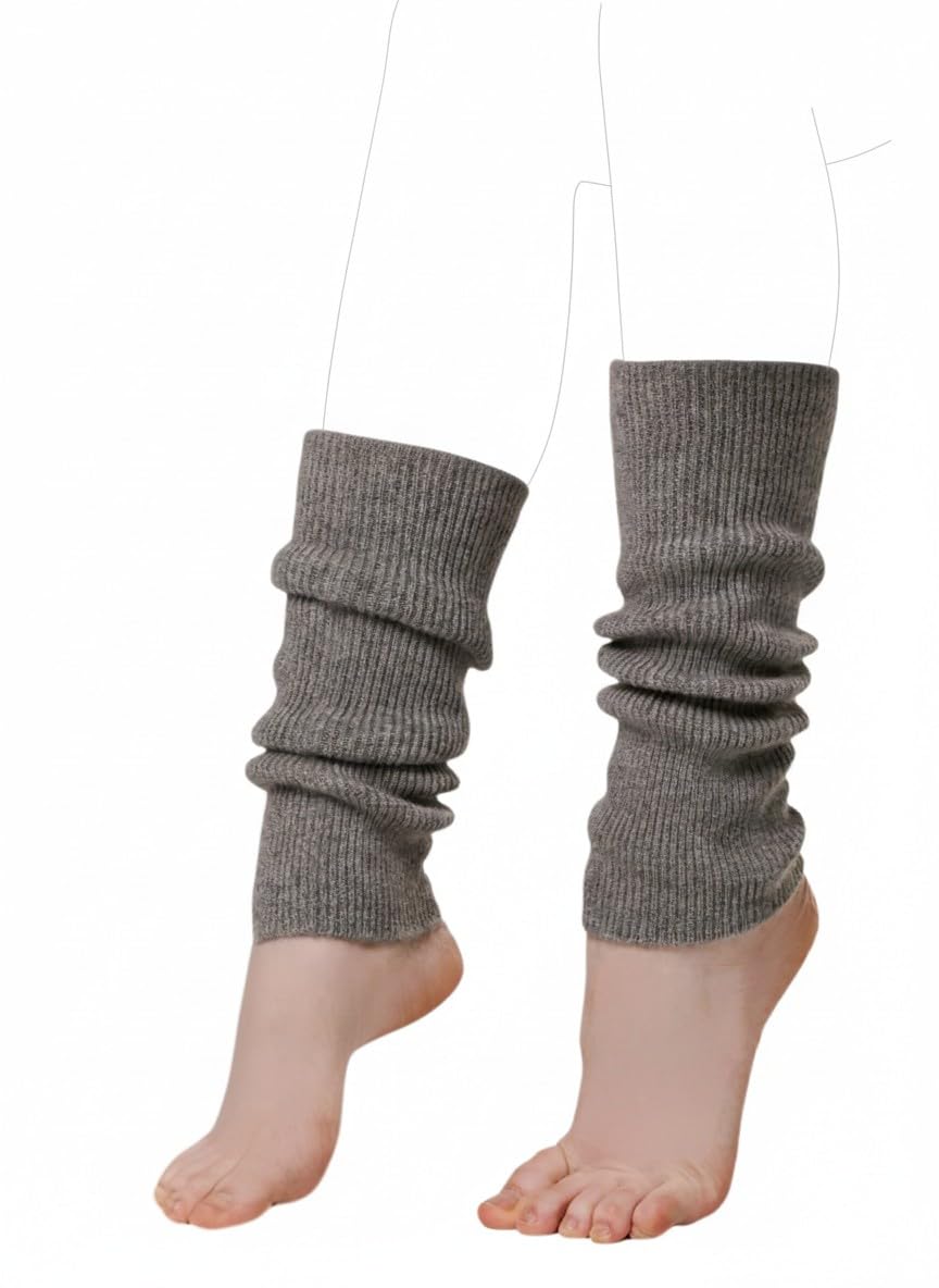 Polainas Mujer 100% Cachemira - Polainas de malla suave y cálida Elegantes para invierno, yoga y diario