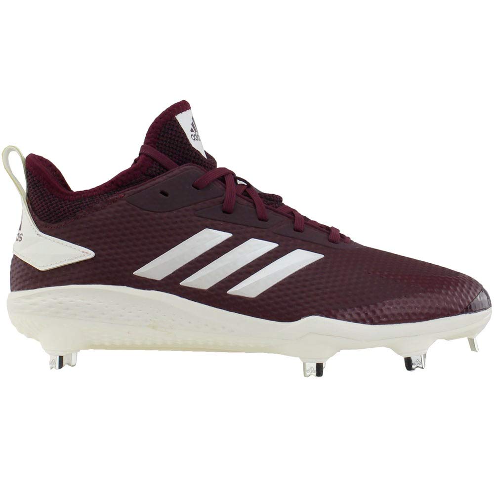 adidas Men's Adizero Afterburner V Baseball Shoe, Maroon/Cloud White/Black, 13.5 M US