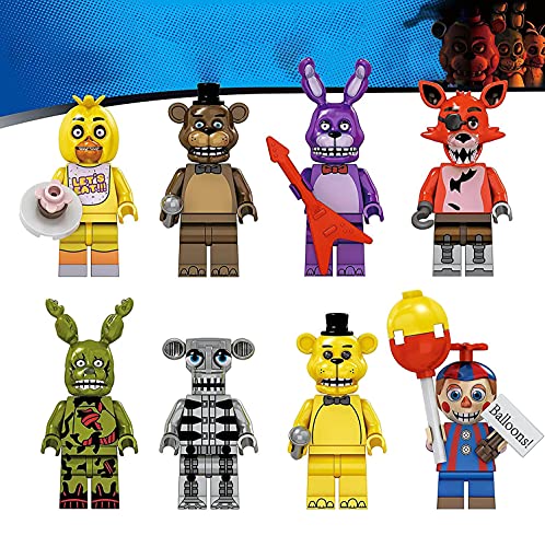 8Pcs Five Nights at Freddys Action Figures Playï¼ŒFive Nights at Freddy's Movie, Toys Dolls Gifts Cake Toppers, Gift for Boys and Girls