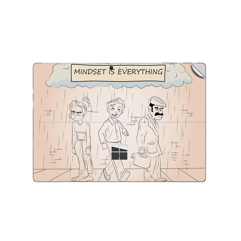gadgetswrap laptop decal vinyl sticker top only compatible with surface pro 2017 - mindset is everything