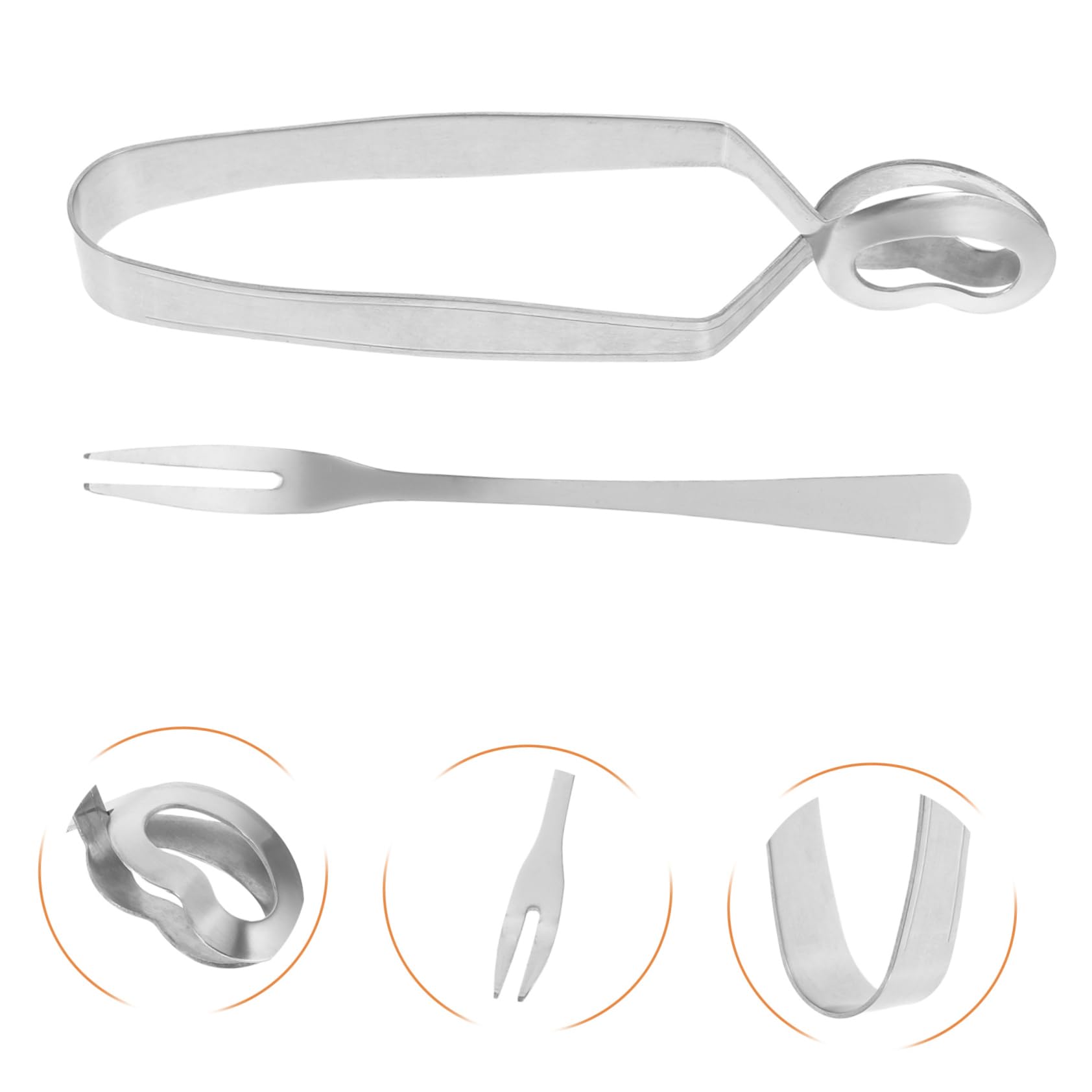 Amosfun 12 Juegos Utensilios Inoxidable para Caracoles Pinzas y Tenedores para Servir Escargot Cocina y Herramientas Prácticas y Fáciles de Limpiar