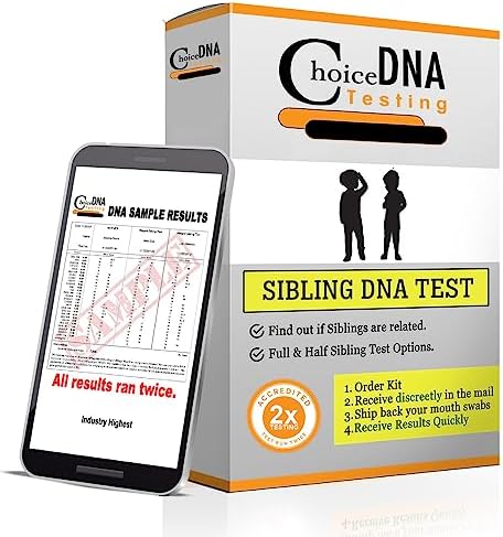 Express Full or Half Sibling DNA Home Test Kit - (at Home - for Personal Purposes Only) – Free Return Shipping to Lab, All Lab Fees Included - Results in 2-6 Business Days