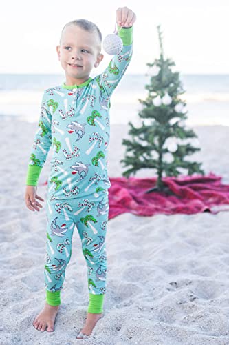 Jawlly Two Piece Christmas Pajama Set for Toddlers, made with Viscose from Bamboo and Spandex3