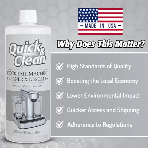 Quick & Clean Cocktail Machine Cleaner & Descaler - Made in the USA - Cleaner & Descaler for At-Home Cocktail Machines - Removes Mineral & Limescale Buildup - Image 3