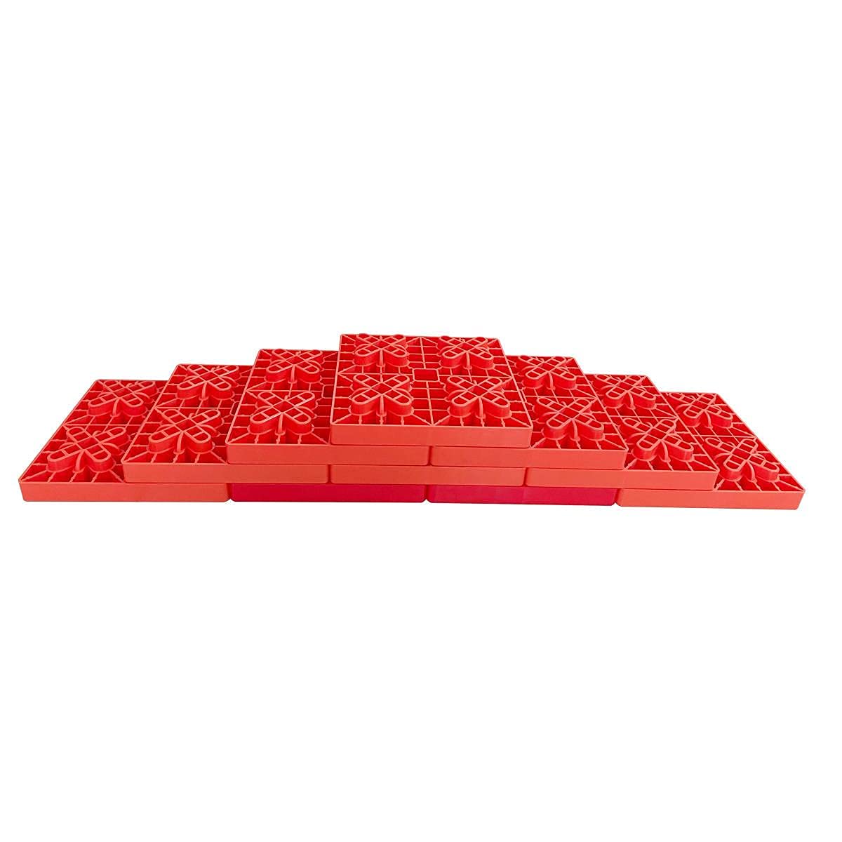 KATSU Tools 10 Pièces Blocs en Plastique de Nivellement de Caravane Robustes, Bloc de Support de Roue de Voiture Idéaux pour Niveler les Roues Simples et Doubles, les Niveleurs de Camping-car