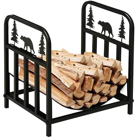 Outsunny Bear Shape Firewood Log Holder Cover