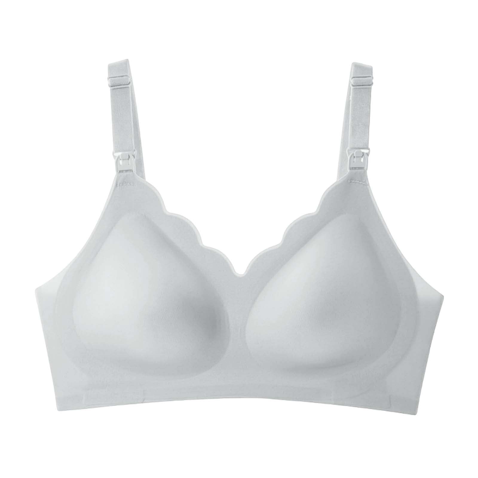 Reggiseno da Allattamento Reggiseno da Allattamento Ondulato for Donna Supporto Premaman Senza Cuciture Bralette for Sonno in Gravidanza Senza Fili, Rosa Chiaro, M