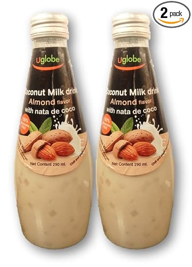 Uglobe Coconut Milk Drink Almond Flavor 290ml Bottle (Pack of 2) Unique