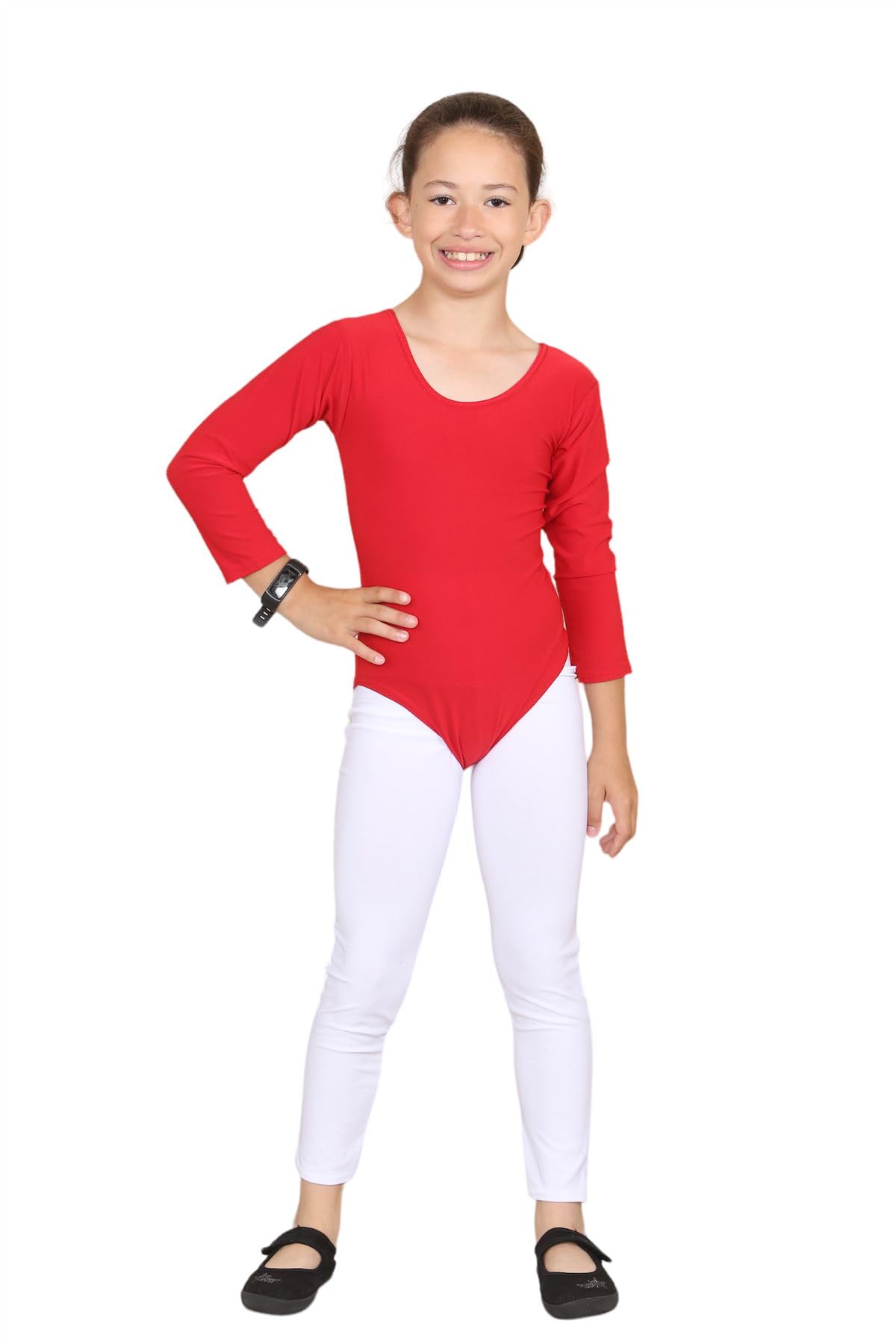 Hamishkane New Kids Girls Uniform Leotard Dance Gymnastics Ballet Long Sleeve Leotards Top