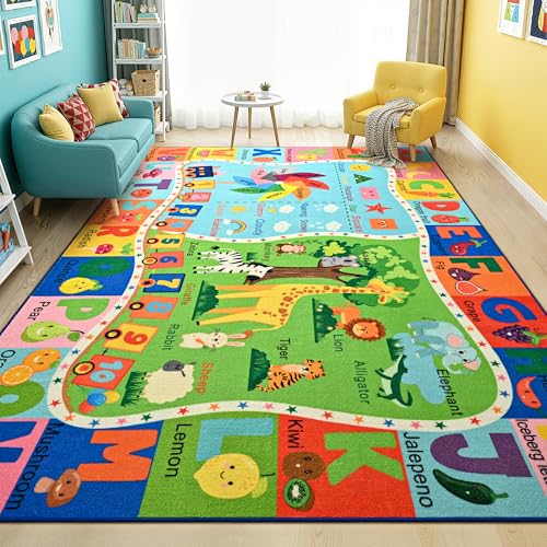 Tapete educativo para niños 4x6 ft miniatura 7