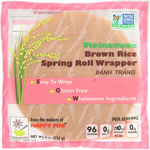 ★Star Anise Foods Spring Roll Wrapper Brown Rice Vietnamese, 8 Ounce