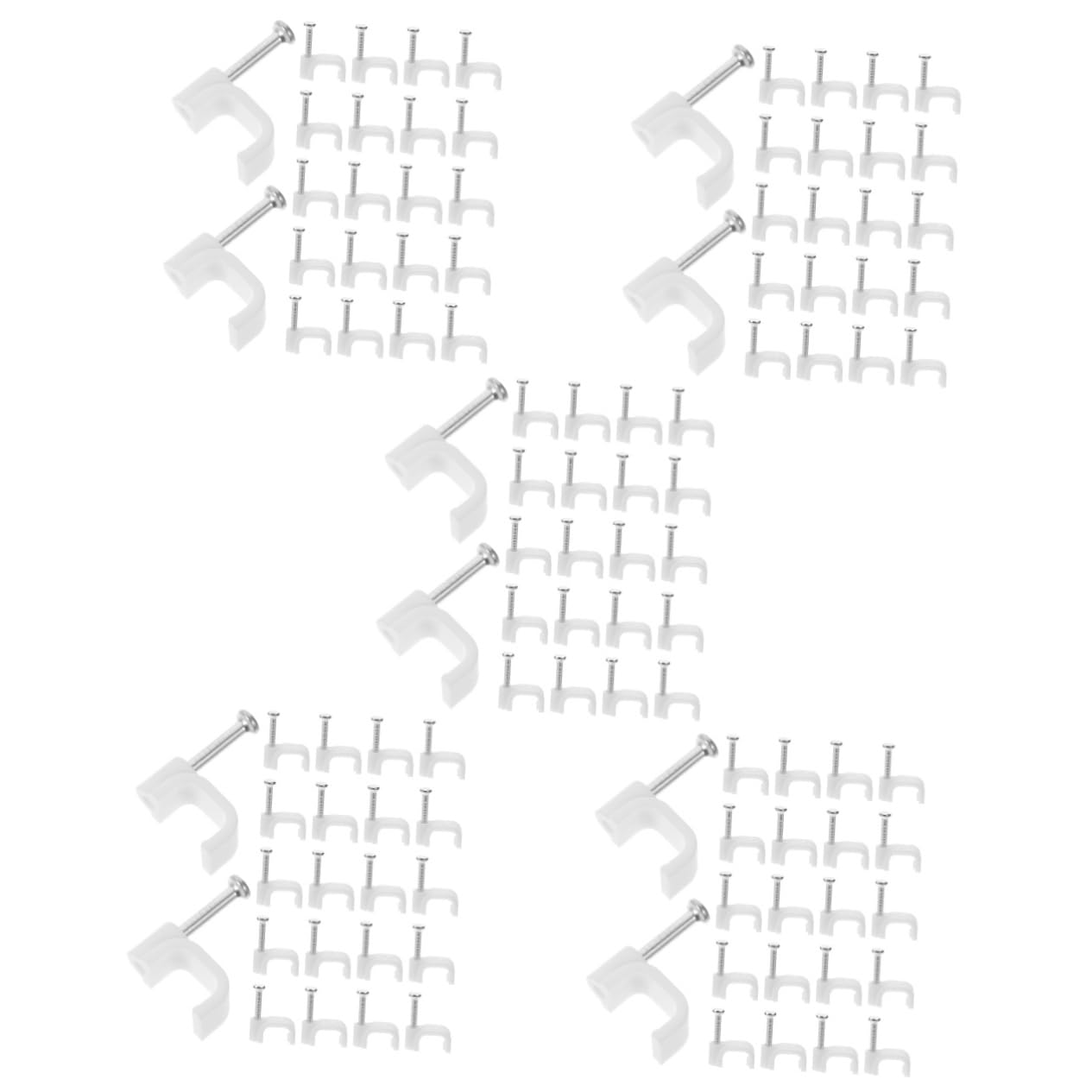 DOITOOL 1500piezas Clips De Cable Clavados Organizadores De Cables Para Pared Clips De Sujeción Para Ethernet y Instalación Rápida y Fácil Perfectos Para Hogar y Oficina