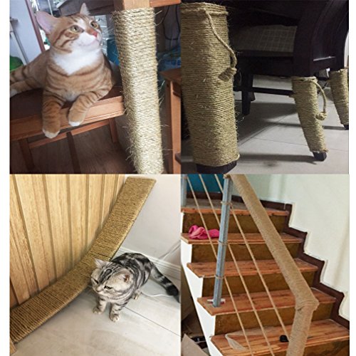 Yangbaga Sisal Rope For Cats - 1/4 Inch - Natural Fiber And Color 66Ft #TOP2