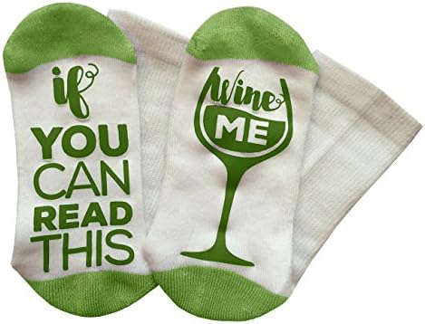 IF YOU CAN READ THIS Socks, Novelty Funny Saying Combed Cotton Crew Wine Socks