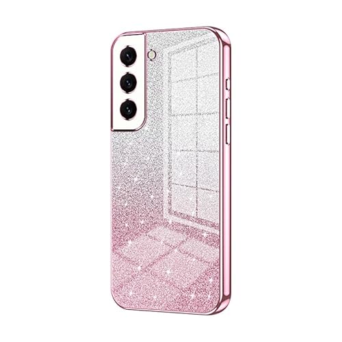 Moda telefono Compatibile con Custodia Samsung Galaxy S22 Cover Compatible con Telefono Protettiva Ibrida Galvanotecnica Trasparente Glitter Sottile AntiGraffio e Assorbimento